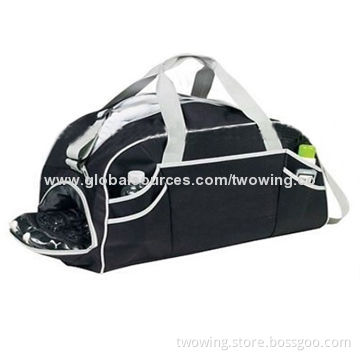 Sports bag with shoe compartment, 600D polyester fabric
